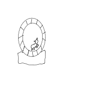 hamster on wheel drawing by turtleybananas in Artbitrator