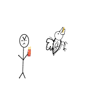 seagull stealing chips drawing by turtleybananas in Artbitrator