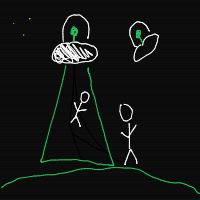 alien invasion drawing by turtleybananas in Artbitrator