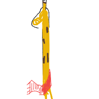 giraffe with scarf drawing by lunashirana in Artbitrator