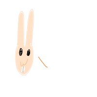 rabbit eating carrot drawing by alev in Artbitrator