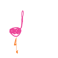 flamingo standing on one leg drawing by alev in Artbitrator