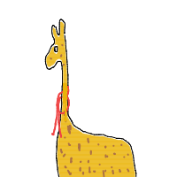 giraffe with scarf drawing by lucky in Artbitrator