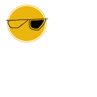 sun wearing sunglasses drawing by gdog in Artbitrator