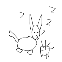 sleepy dog drawing by drawingprotrust in Artbitrator