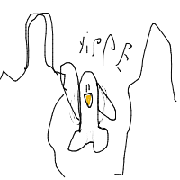 excited penguin drawing by drawingprotrust in Artbitrator