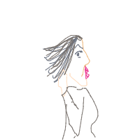 dramatic hair flip drawing by mlcaus in Artbitrator