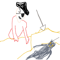 pirate vs robot drawing by mlcaus in Artbitrator