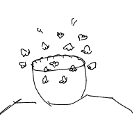 popcorn overflowing drawing by buggy in Artbitrator