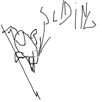 penguin sliding drawing by martin2439 in Artbitrator