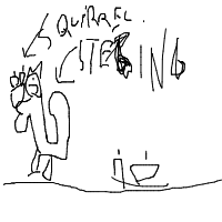 squirrel stealing food drawing by martin2439 in Artbitrator