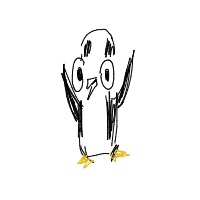 excited penguin drawing by chapa in Artbitrator