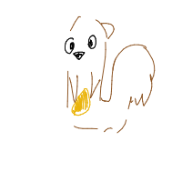 squirrel stealing food drawing by chapa in Artbitrator