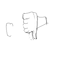 thumbs down drawing by yoniboni67 in Artbitrator