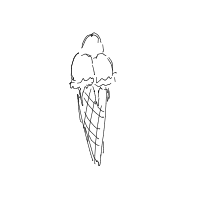 ice cream cone drawing by yoniboni67 in Artbitrator
