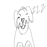 sleepy dog drawing by tanktopbelea in Artbitrator