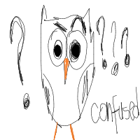 confused owl drawing by tanktopbelea in Artbitrator