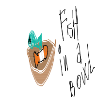 fish in bowl drawing by tanktopbelea in Artbitrator
