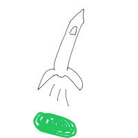 rocket ship drawing by lyssiesunshine1 in Artbitrator