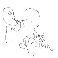 hand on chin drawing by lyssiesunshine1 in Artbitrator
