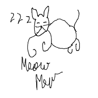 sleeping cat drawing by kimi in Artbitrator
