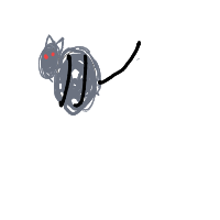 sleeping cat drawing by bubbletea0740 in Artbitrator