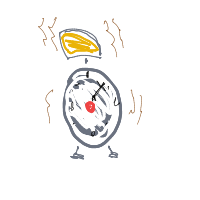 alarm clock ringing drawing by pukechimp in Artbitrator