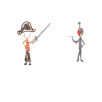 pirate vs robot drawing by pukechimp in Artbitrator