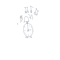 alarm clock ringing drawing by pukechimp in Artbitrator