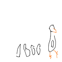 duck leading ducklings drawing by commonmann in Artbitrator