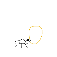 ant carrying giant crumb drawing by commonmann in Artbitrator