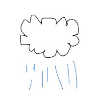 rain cloud drawing by commonmann in Artbitrator