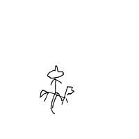 cowboy on tiny horse drawing by commonmann in Artbitrator
