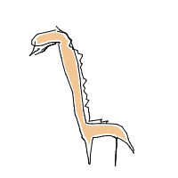 giraffe with scarf drawing by akhina in Artbitrator
