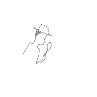 detective with magnifying glass drawing by keets in Artbitrator