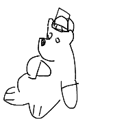 bear with a hat drawing by bernicenjz in Artbitrator