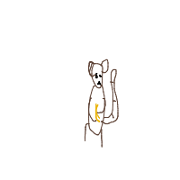 monkey with banana drawing by sjs159 in Artbitrator