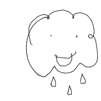 cloud with face drawing by sayoriyo in Artbitrator