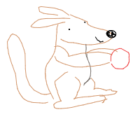 kangaroo boxing drawing by yoyoo in Artbitrator