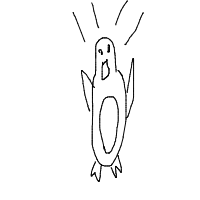 excited penguin drawing by martin2439 in Artbitrator