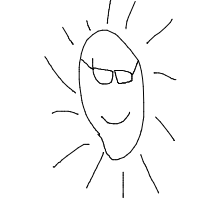 sun wearing sunglasses drawing by martin2439 in Artbitrator