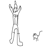 knight afraid of mouse drawing by martin2439 in Artbitrator