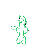 dancing cactus drawing by hfdhhfgh in Artbitrator