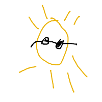 sun wearing sunglasses drawing by hfdhhfgh in Artbitrator