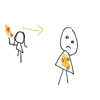 throwing food drawing by allia in Artbitrator