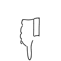 thumbs down drawing by vvvvrrrr in Artbitrator