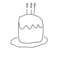 birthday cake drawing by vvvvrrrr in Artbitrator