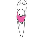 ice cream cone drawing by vvvvrrrr in Artbitrator