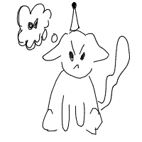 a grumpy cat with a hat dreaming about fish with a thought bubble drawing by player-il73snyhr in Artbitrator