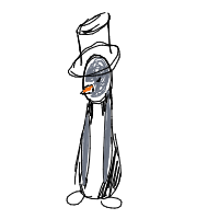 penguin with a hat drawing by vamas in Artbitrator